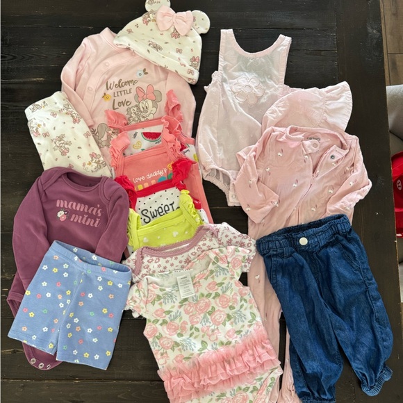 Disney Other - 15 Piece Baby Girl Clothing Bundle Lot